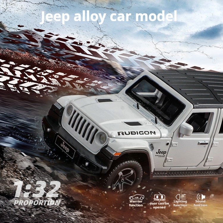 Kids Toys Jeep - 1/32 Jeep Wrangler Rubicon Off-Road Voertuig