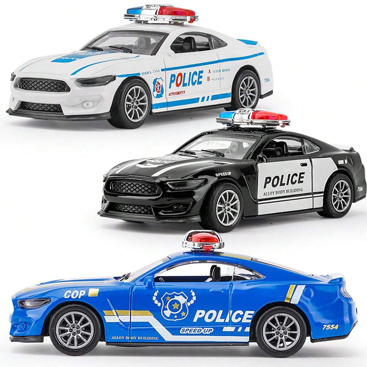 Kids Y Toys - Gietmetalen model auto met pullback-functie, niet-openende