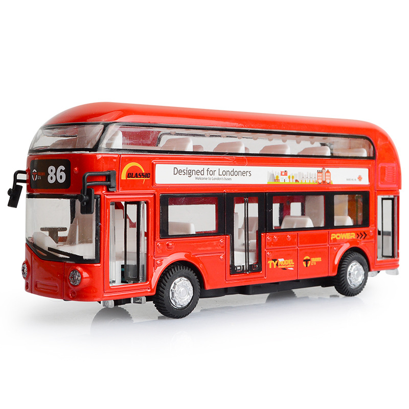 Kids Toys London - 17CM Dubbeldekker Londen Bus Met Geluid