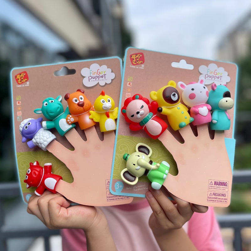 Kids Toys Elephant - 5 Stuks Kids Dier Vingerpop Speelgoed