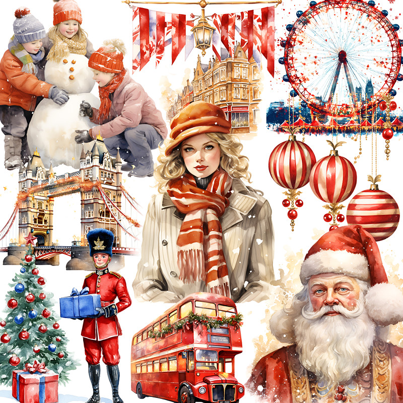 Kids Toys London - Londen Kerststickers Ambachten En Scrapbooking stickers