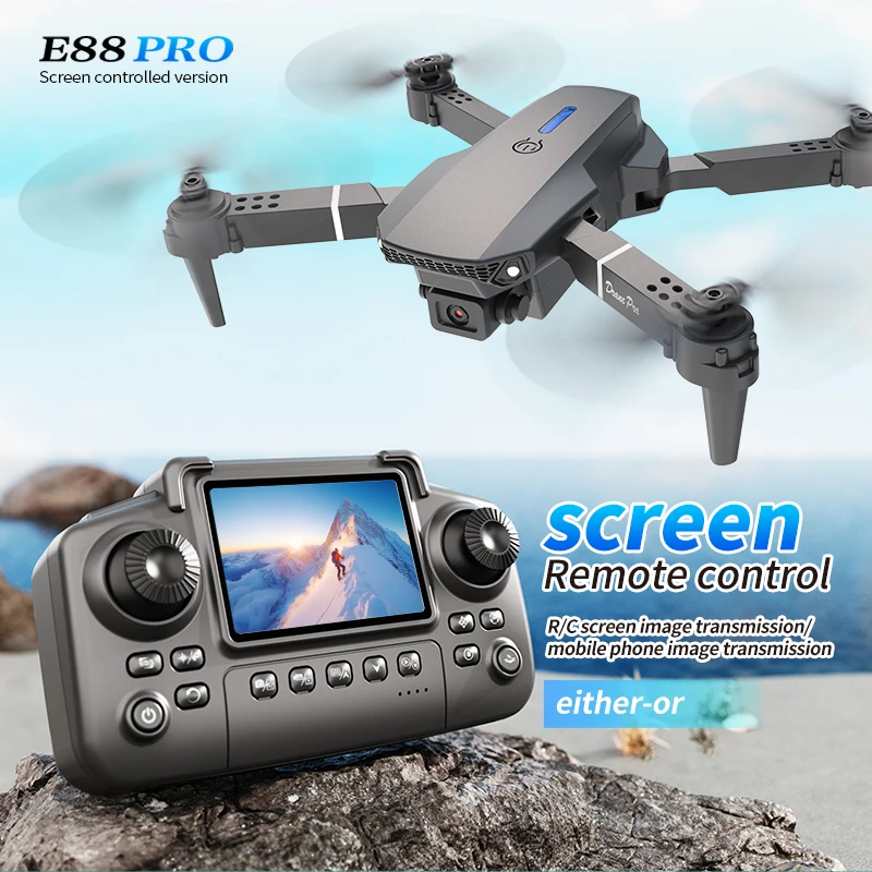 Kids Toys Helicopter - Professionele E88 PRO Drone met scherm