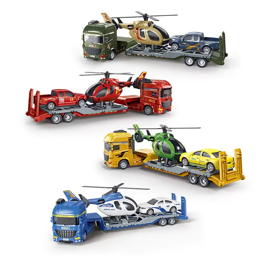 Kids Toys Helicopter - 1 stuk - Mini Inertia Semi-Trailer