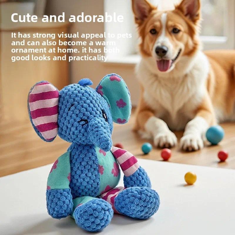 Kids Toys Elephant - 1 Stuk Interactief Piepend Pluche Hond