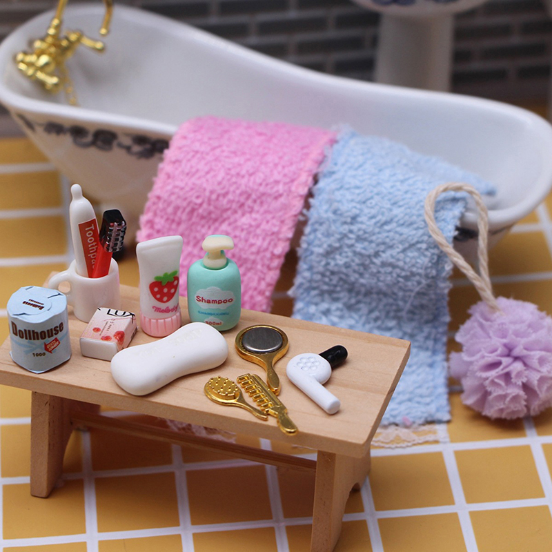Kids Toys House - Poppenhuis Miniatuur Praktische Badkamer Accessoire Föhn