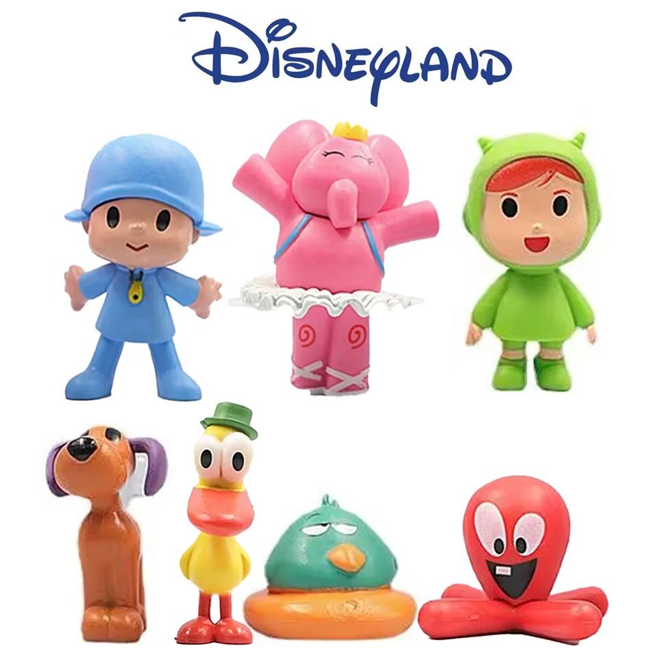 Kids Toys Elephant - 7 stks/set Pocoyo Dier Speelgoed Vogel