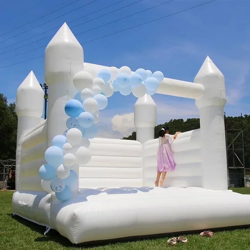 Kids Toys Rental - 3M/4M Wit/Zwart Opblaasbaar Kasteel Bounce Huis