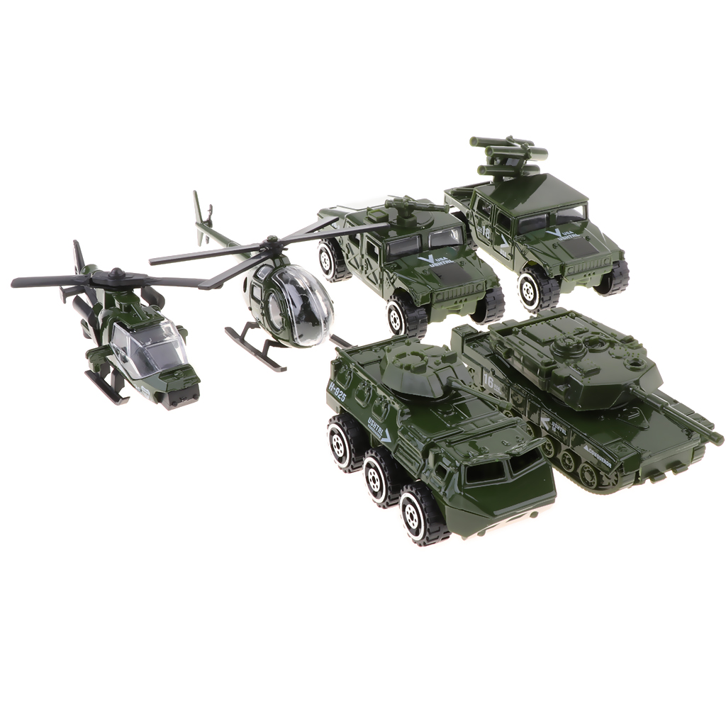 Kids Toys Jeep - 6 In 1 Diverse 1/87 Voertuigen