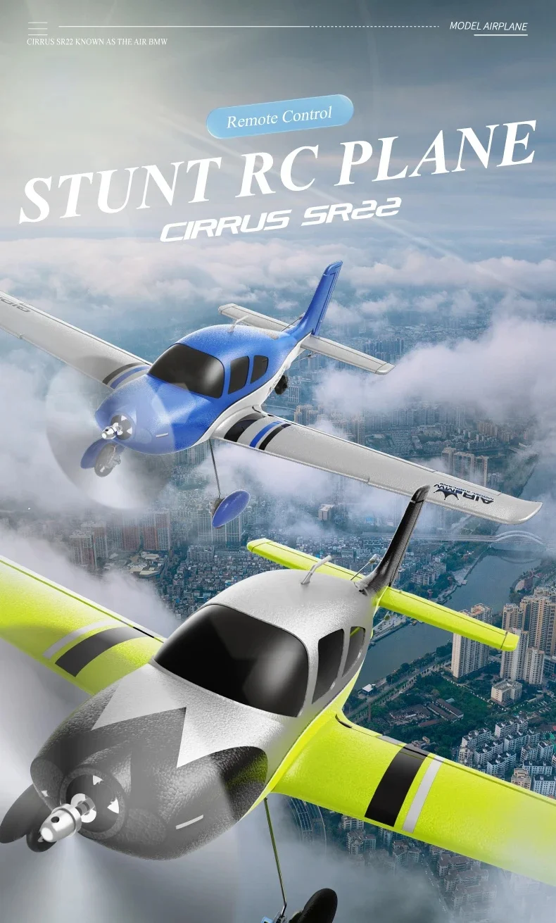 Kids Toys Helicopter - 52CM Grote Borstelloze Vliegtuig met Vaste