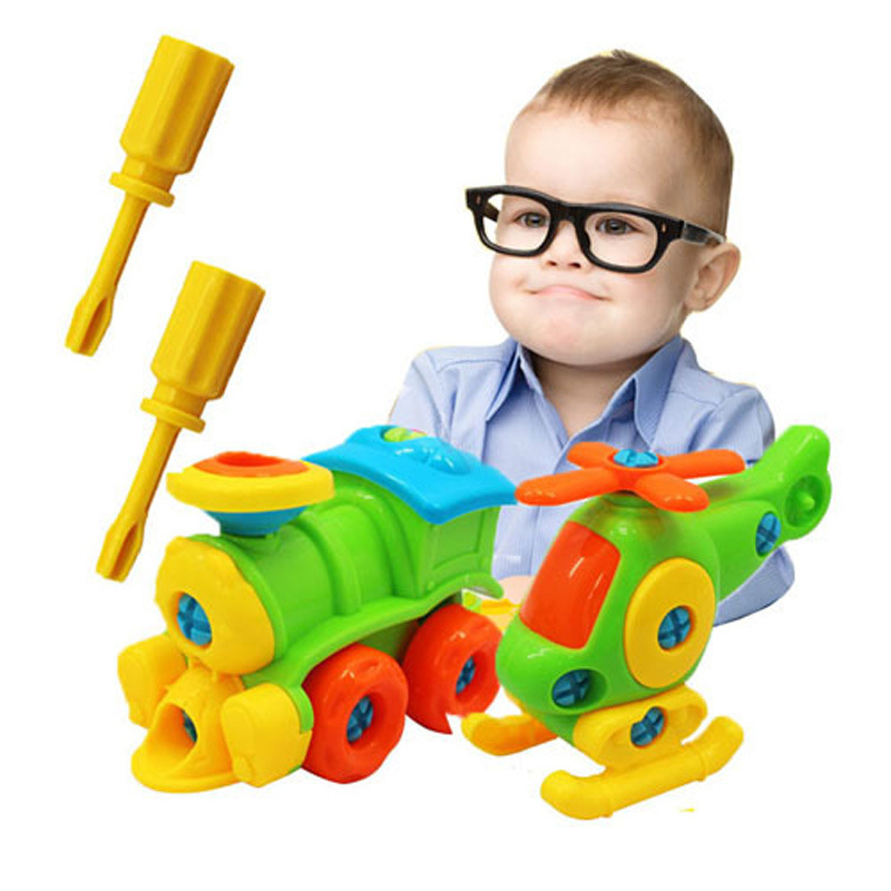 Kids Toys Helicopter - Puzzel Blokken Plastic Insert Trein Helicopter