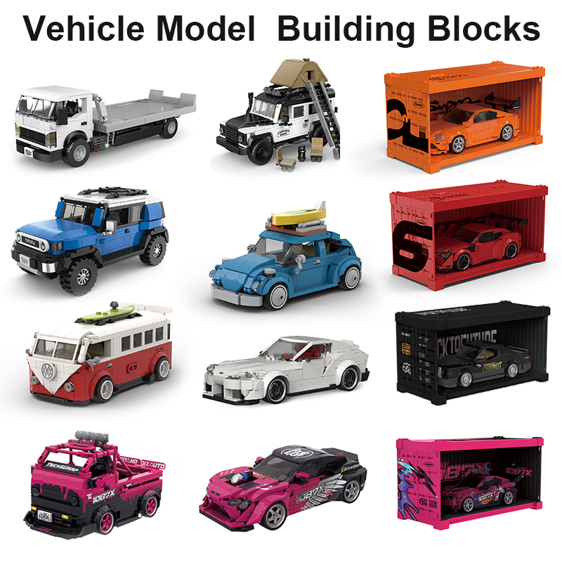 Kids Toys Jeep - MOULDKING Luxe Auto Serie Bouwstenen Sportwagen