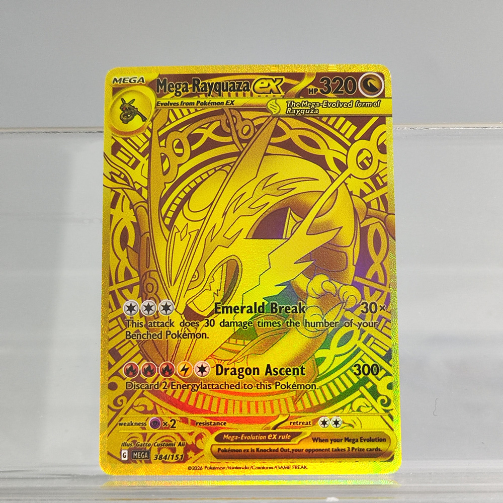 Kids Toys Made From Paper - Zelfgemaakte Engelse Mega Rayquaza ex 384/151