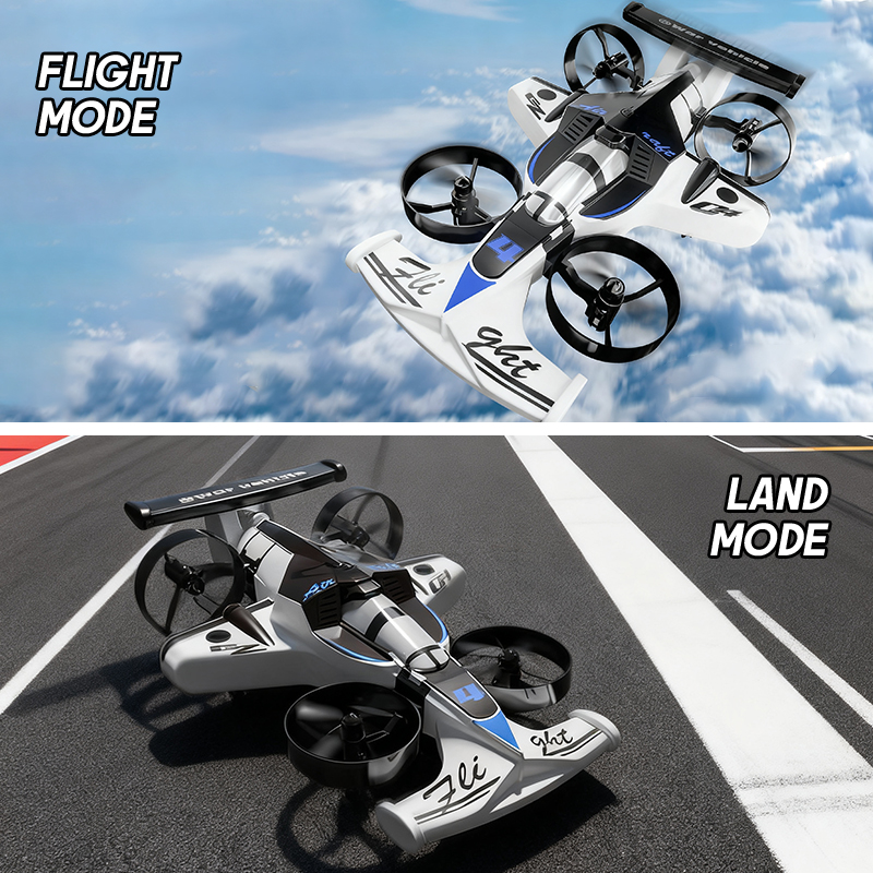 Kids Toys Helicopter - 2in1 Mini Drone Lucht-Grond Vliegende Auto