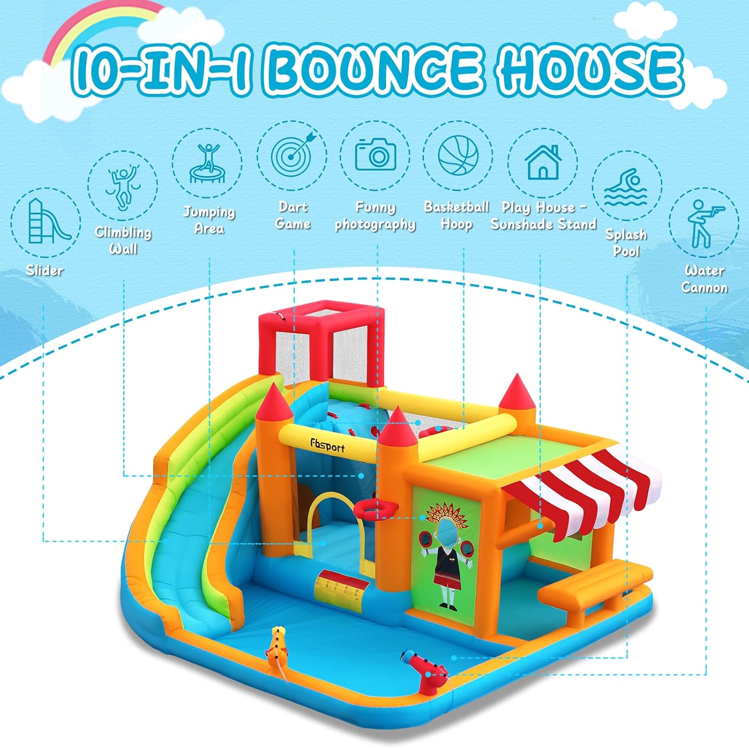 Opblaasbare springkussen water - Kids Toys House recensie en prijs
