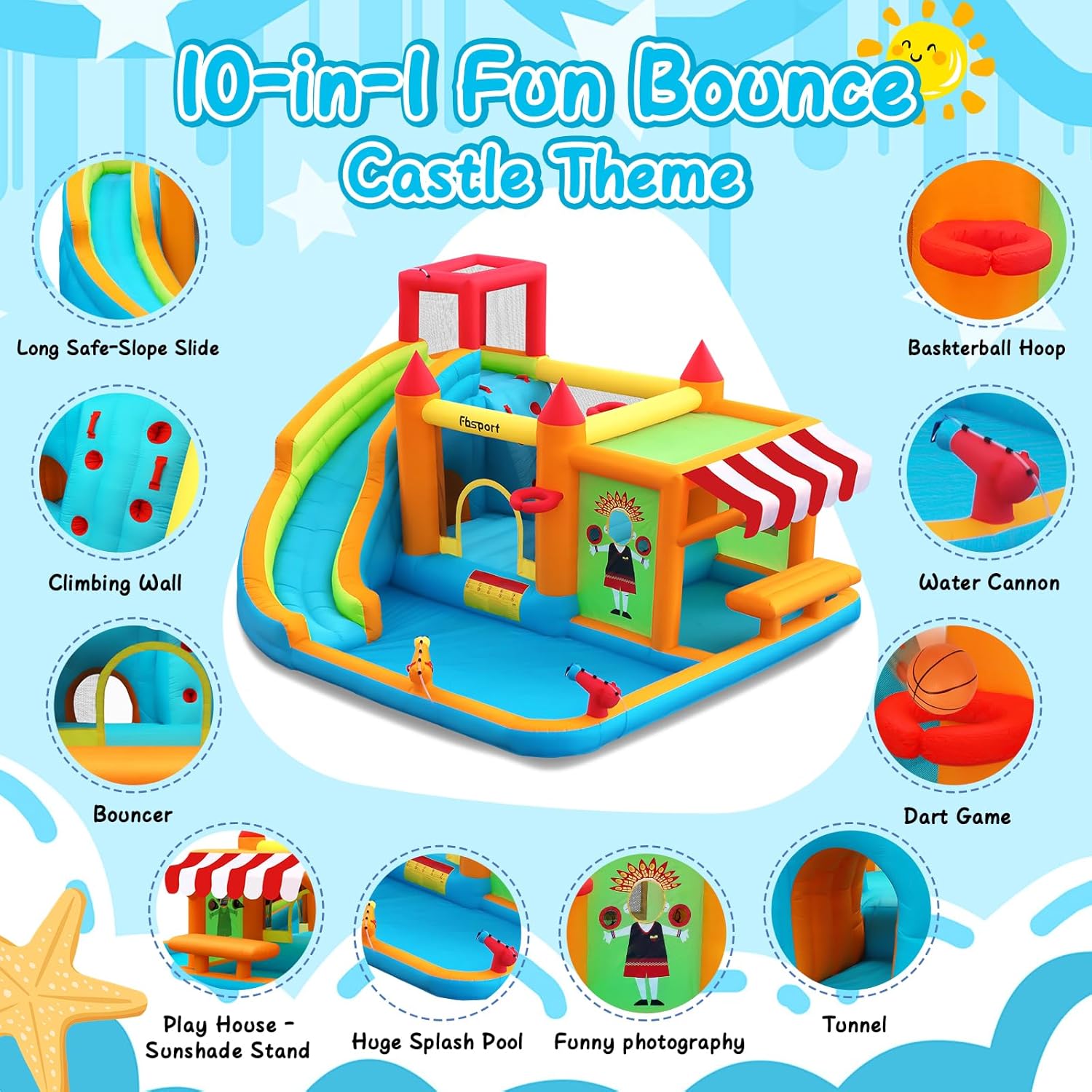 Opblaasbare springkussen water - Kids Toys House recensie en prijs