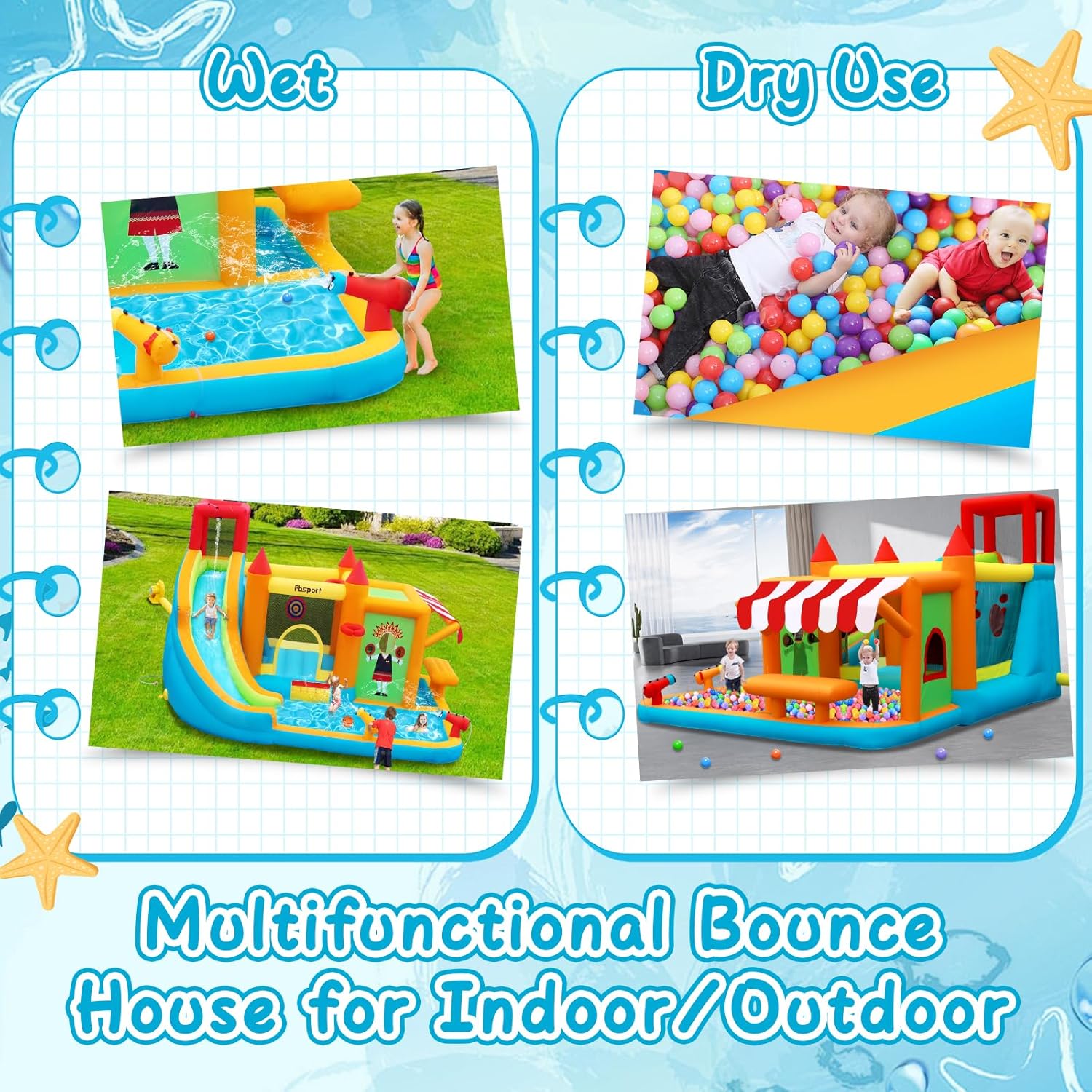 Opblaasbare springkussen water - Kids Toys House recensie en prijs