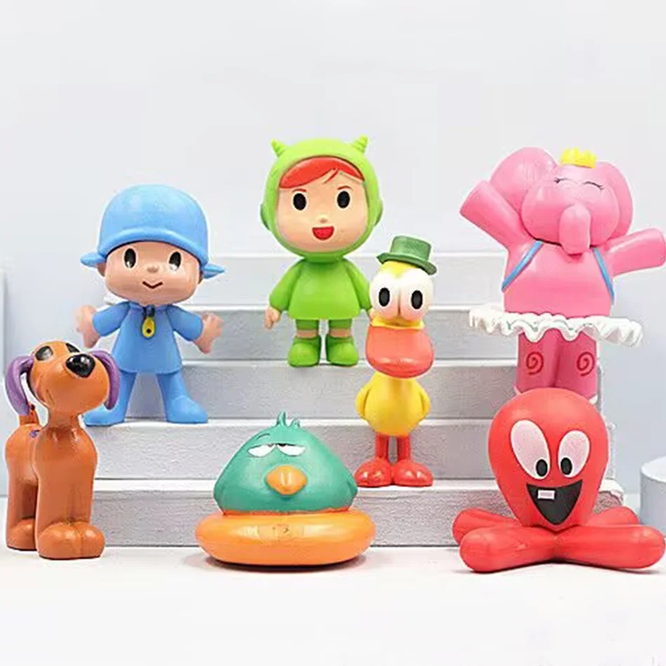 7 stks/set Pocoyo Dier Speelgo - Kids Toys Elephant recensie en prijs