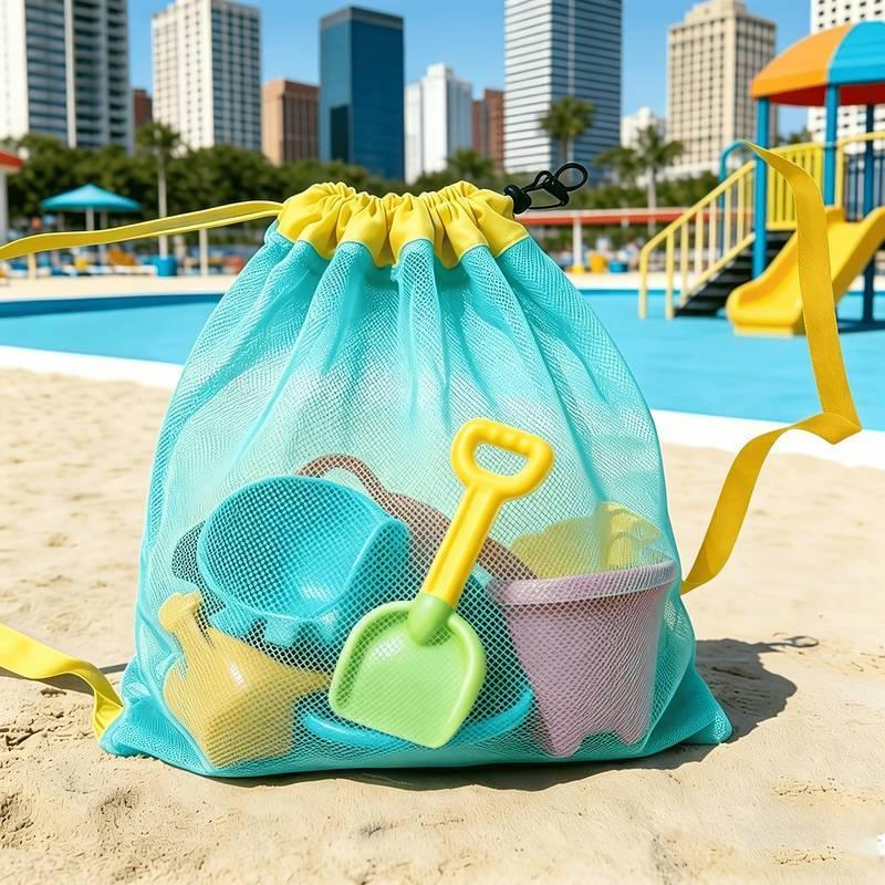 Draagbare mesh-strandopbergtas - Kids Storage Toys recensie en prijs