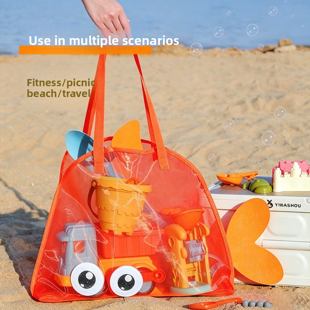 Strandtassen van mesh voor kin - Kids Storage Toys recensie en prijs