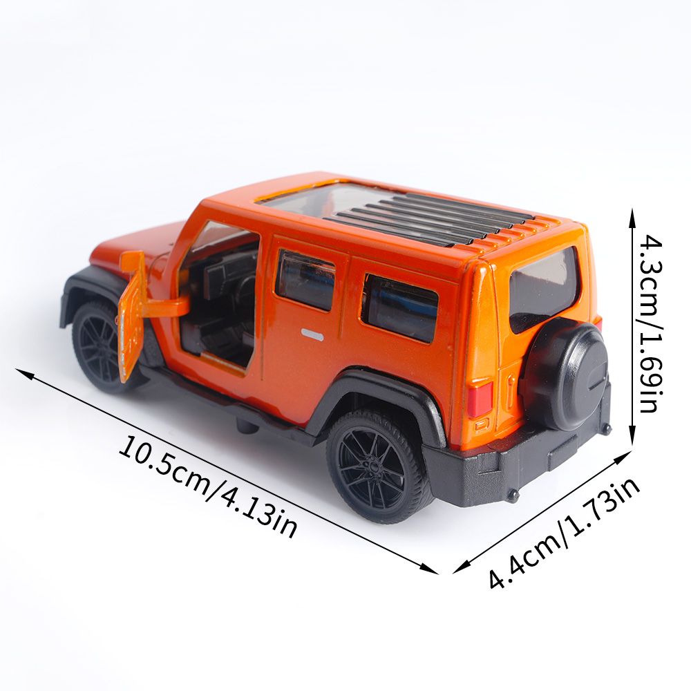 1:43 oranje Jeep Wrangler gego - Kids Toys Jeep recensie en prijs