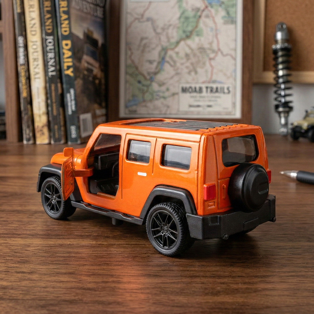 1:43 oranje Jeep Wrangler gego - Kids Toys Jeep recensie en prijs