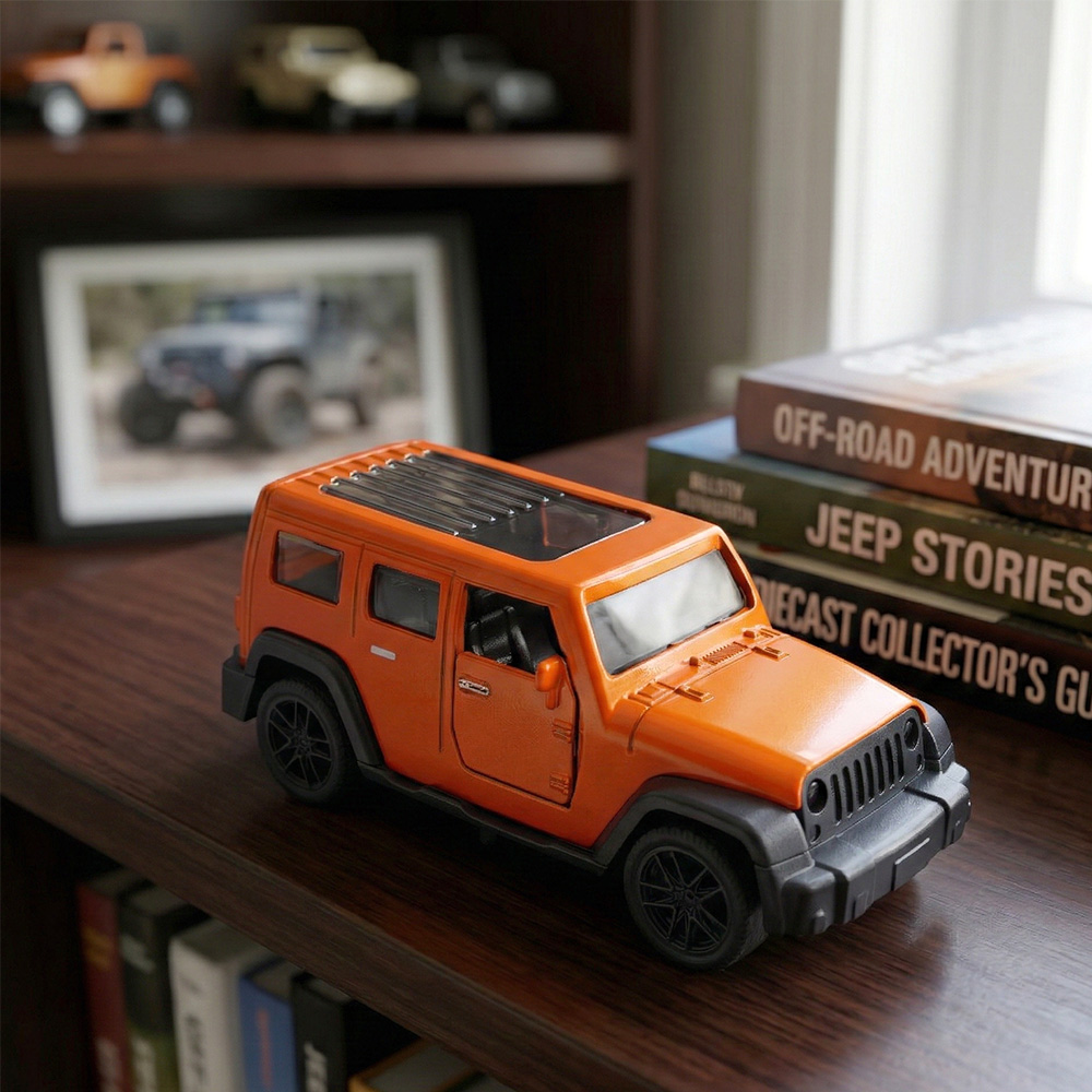 1:43 oranje Jeep Wrangler gego - Kids Toys Jeep recensie en prijs