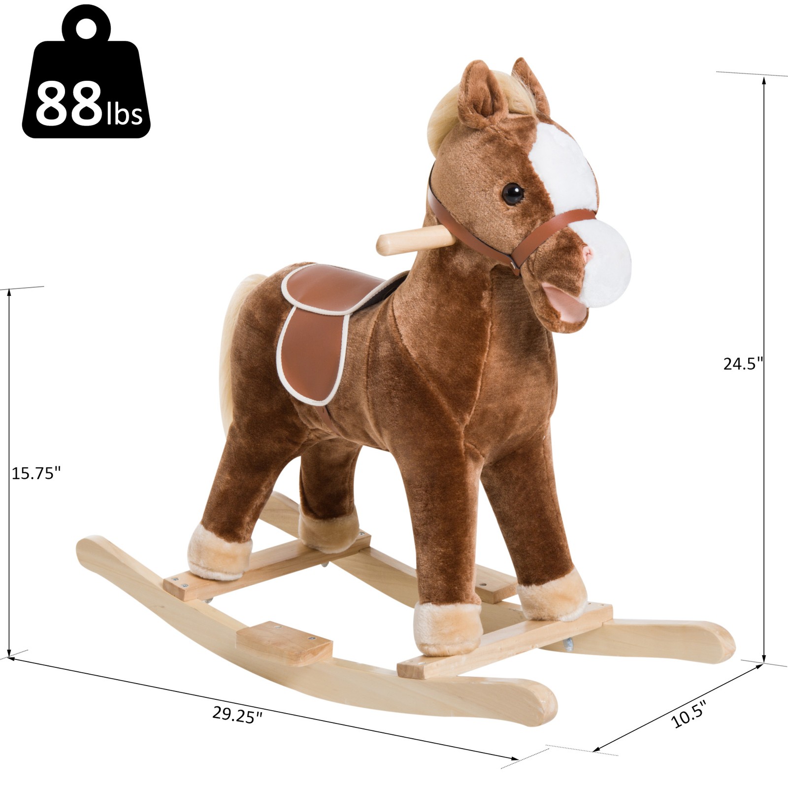 Kinderen Schommelpaard Pluche  - Kids Toys Horse recensie en prijs