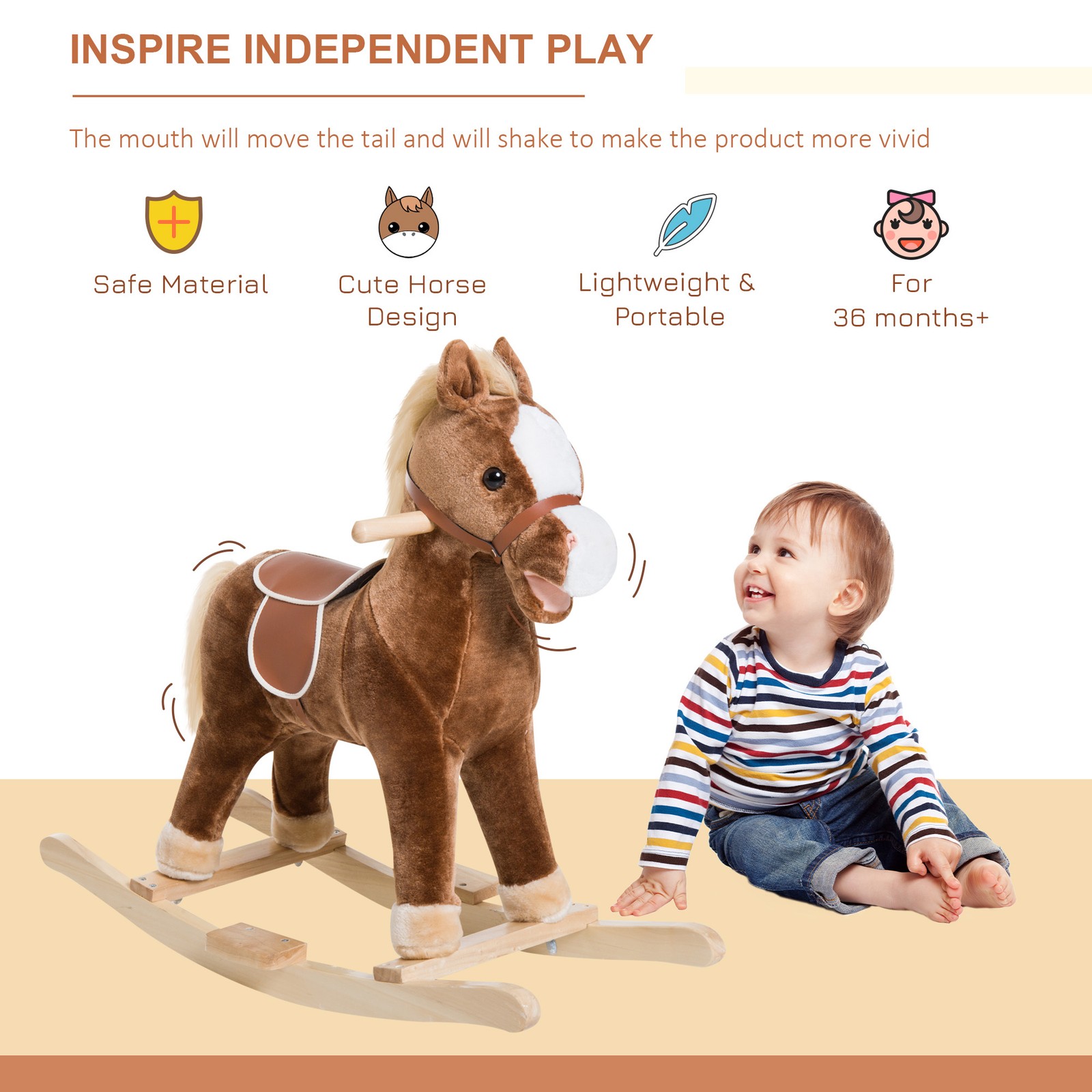 Kinderen Schommelpaard Pluche  - Kids Toys Horse recensie en prijs