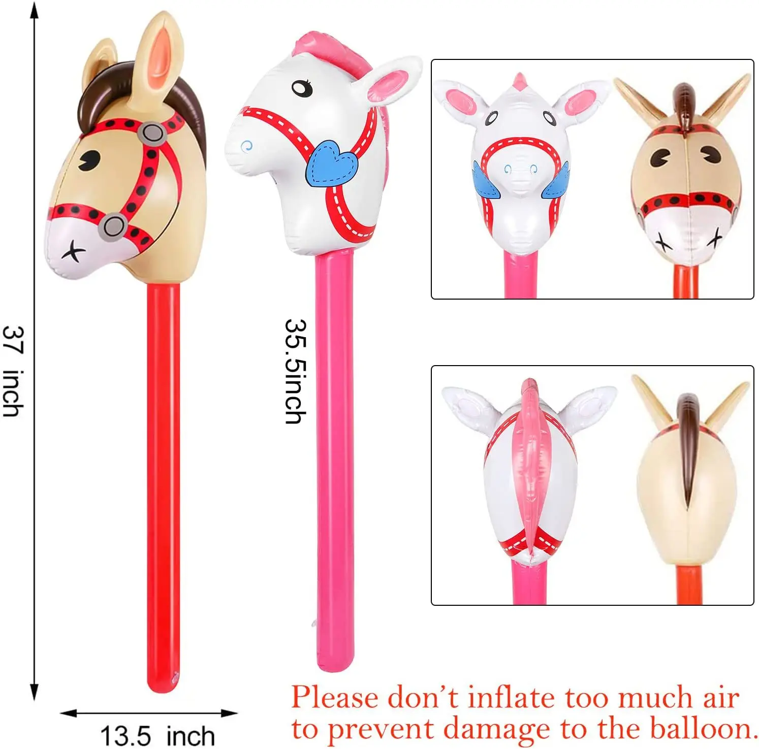 2 stuks paardenhoofd stok ball - Kids Toys Horse recensie en prijs