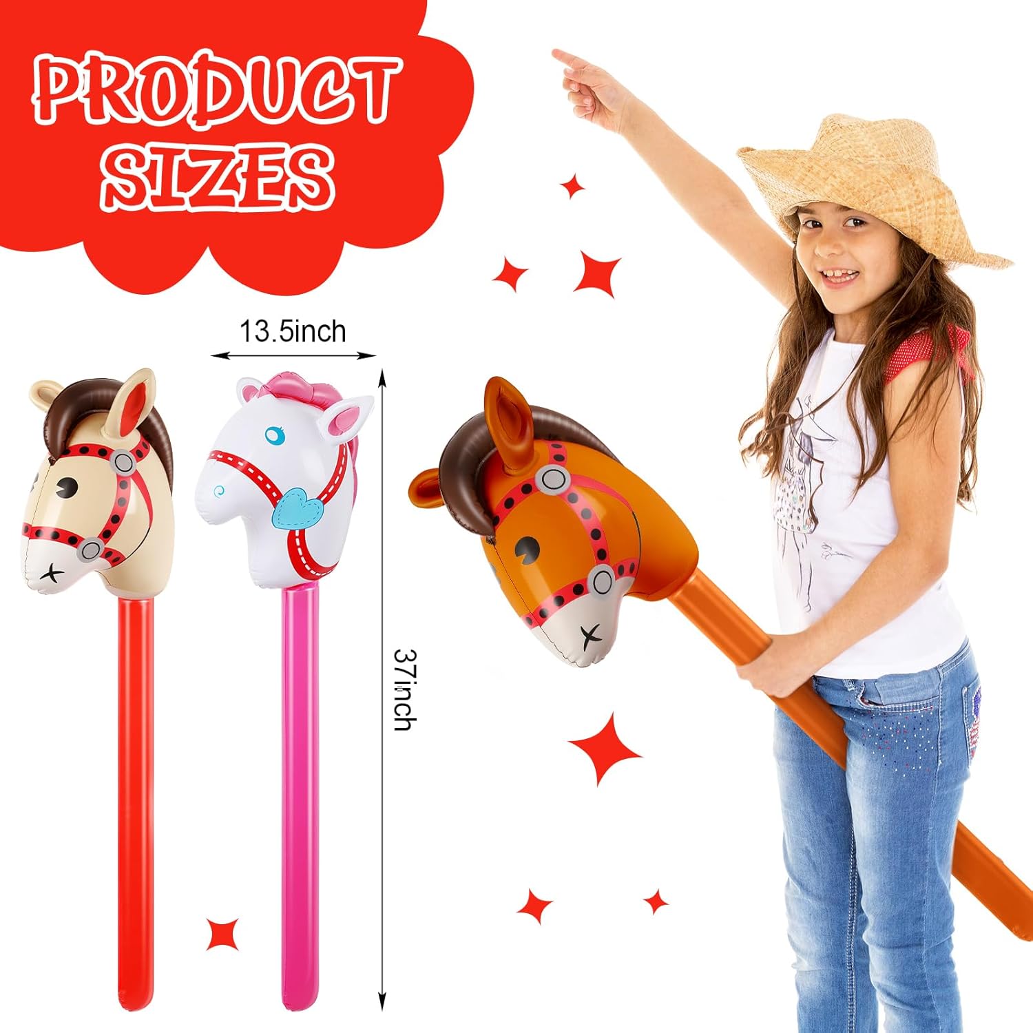 Opblaasbaar paardje met hoofd  - Kids Toys Horse recensie en prijs
