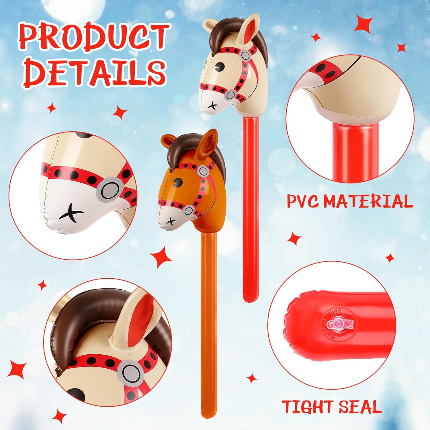 Opblaasbaar paardje met hoofd  - Kids Toys Horse recensie en prijs
