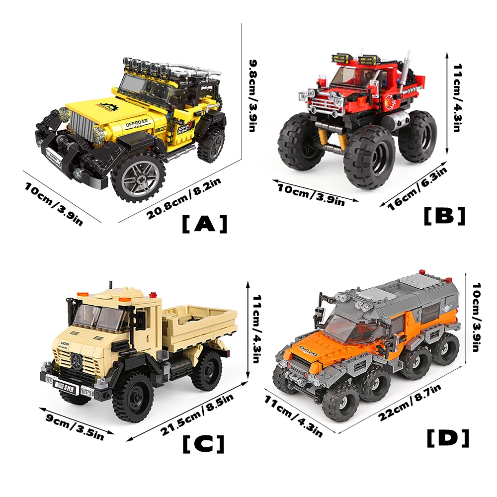 DIY Auto Vrachtwagen Bouwsteen - Kids Toys Jeep recensie en prijs