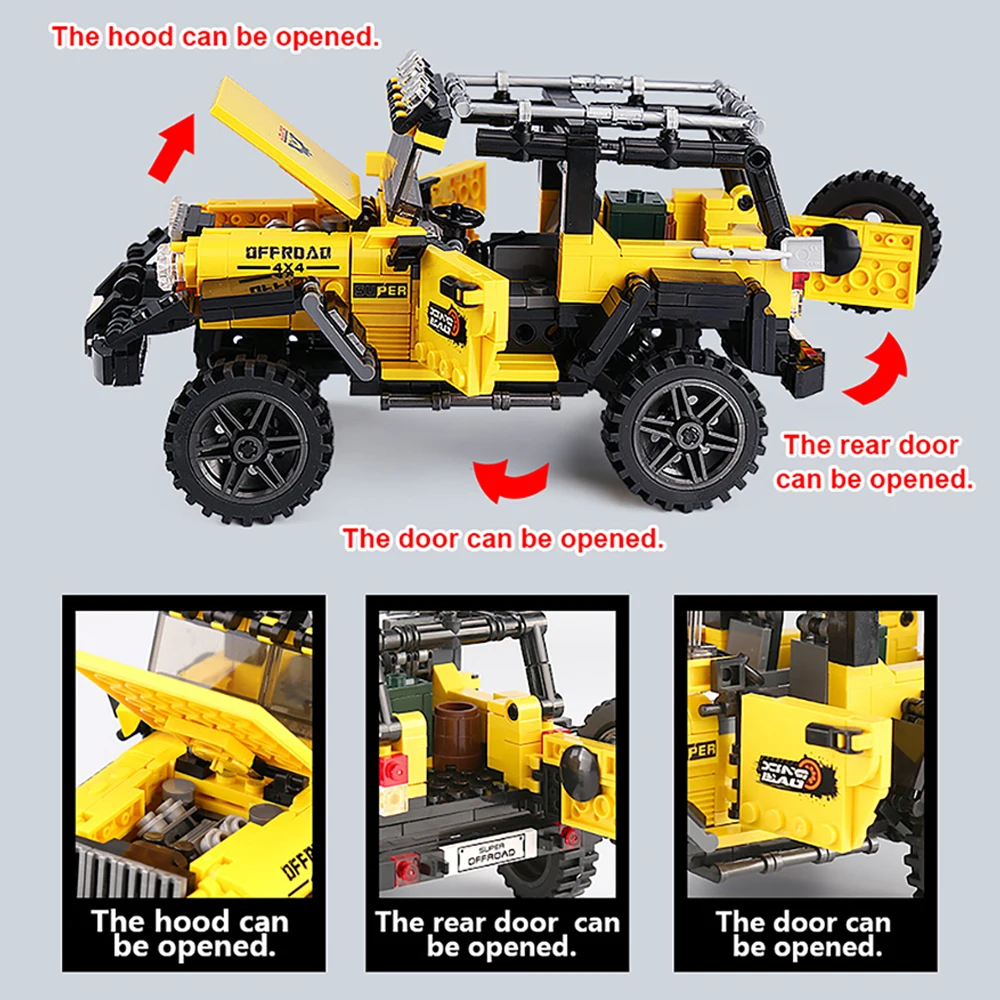 DIY Auto Vrachtwagen Bouwsteen - Kids Toys Jeep recensie en prijs